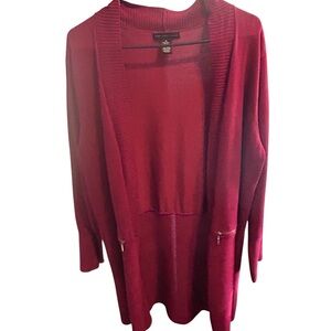 Joan Vass Vibrant Red Cardigan